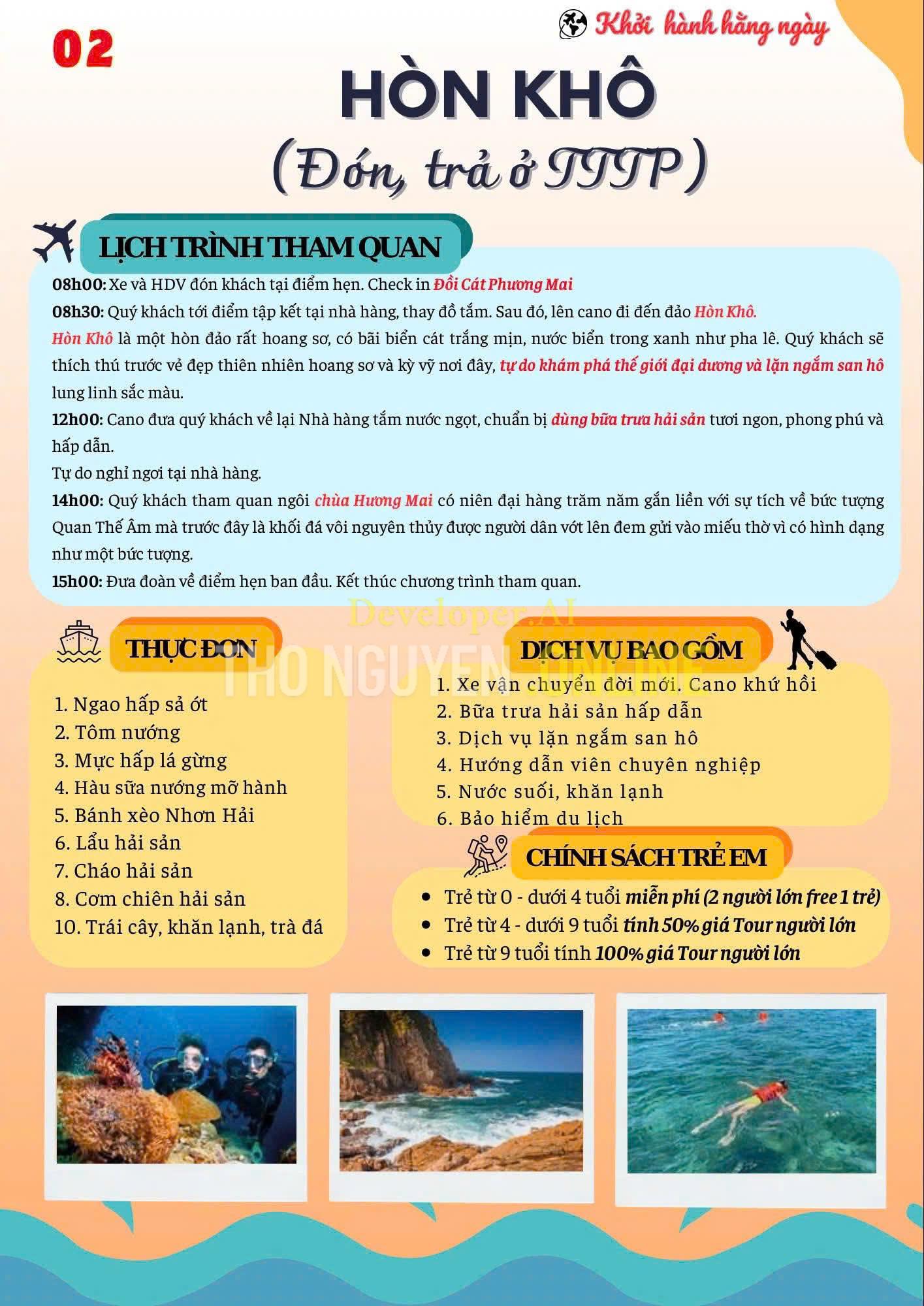 Gói tour quy nhơn trọn gói số 2
