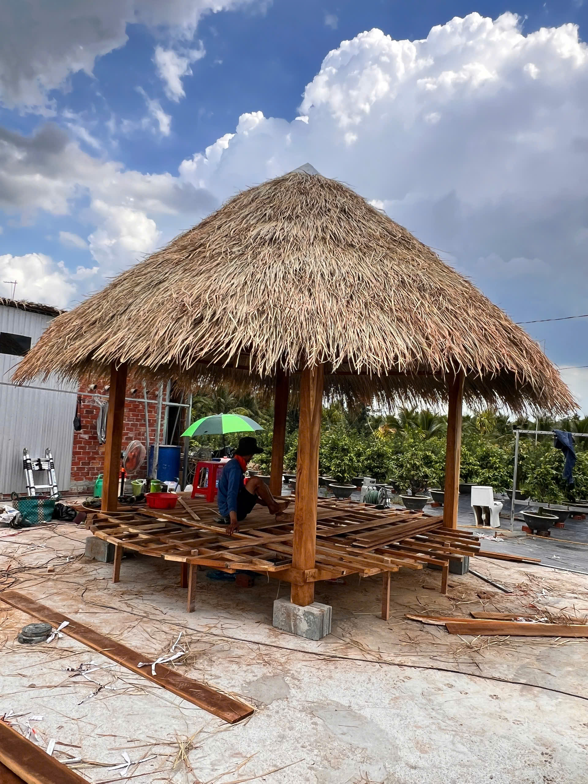 Thi công chòi tranh miền tây - Hình 1