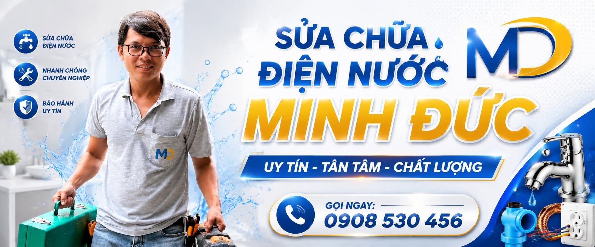 Minh Đức nhận sửa chữa điện nước tại nhà TPHCM